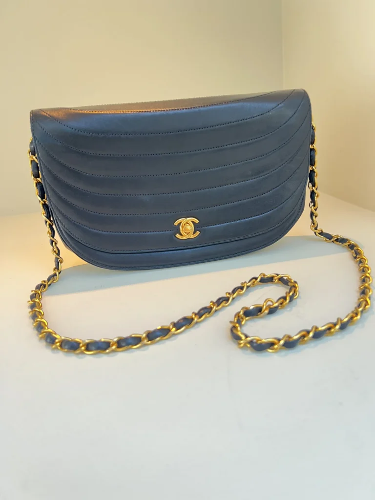Chanel Halfmoon Bag Blue