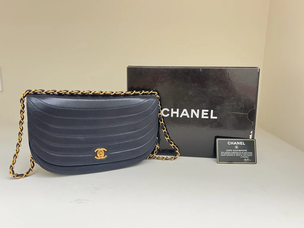 Chanel Halfmoon Bag Blue
