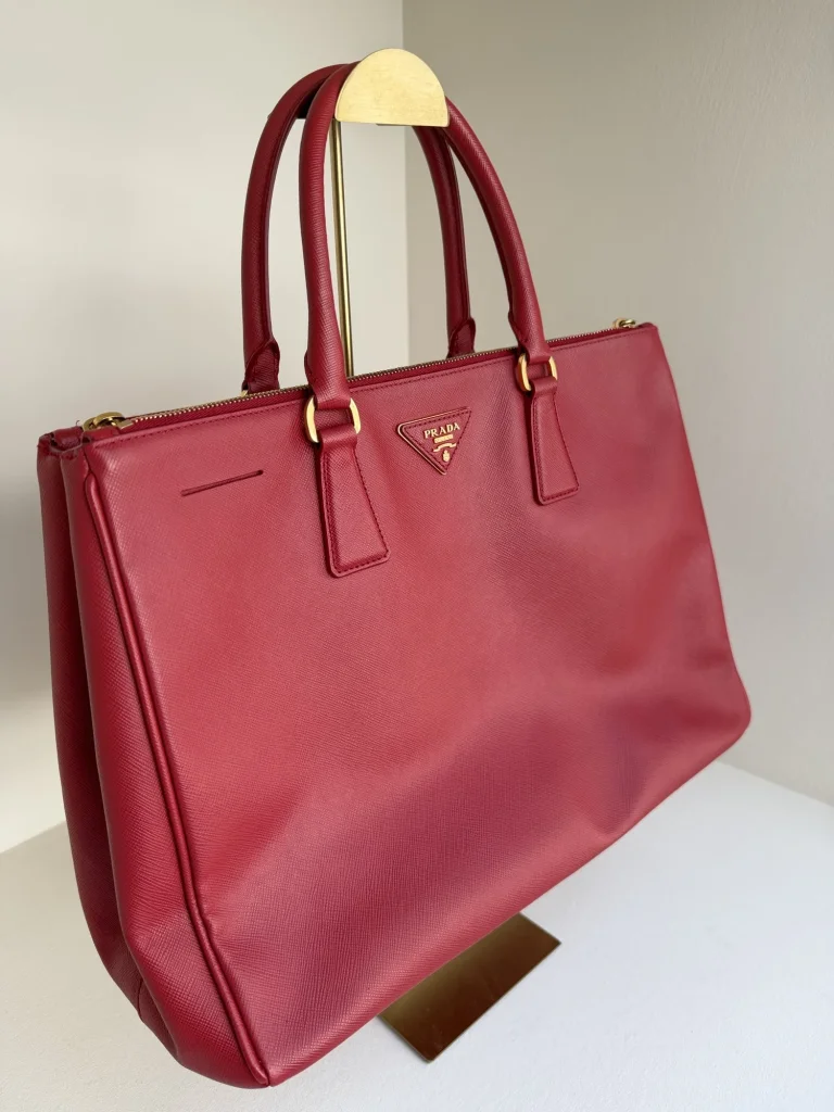 Prada Red Saffiano Leather Tote
