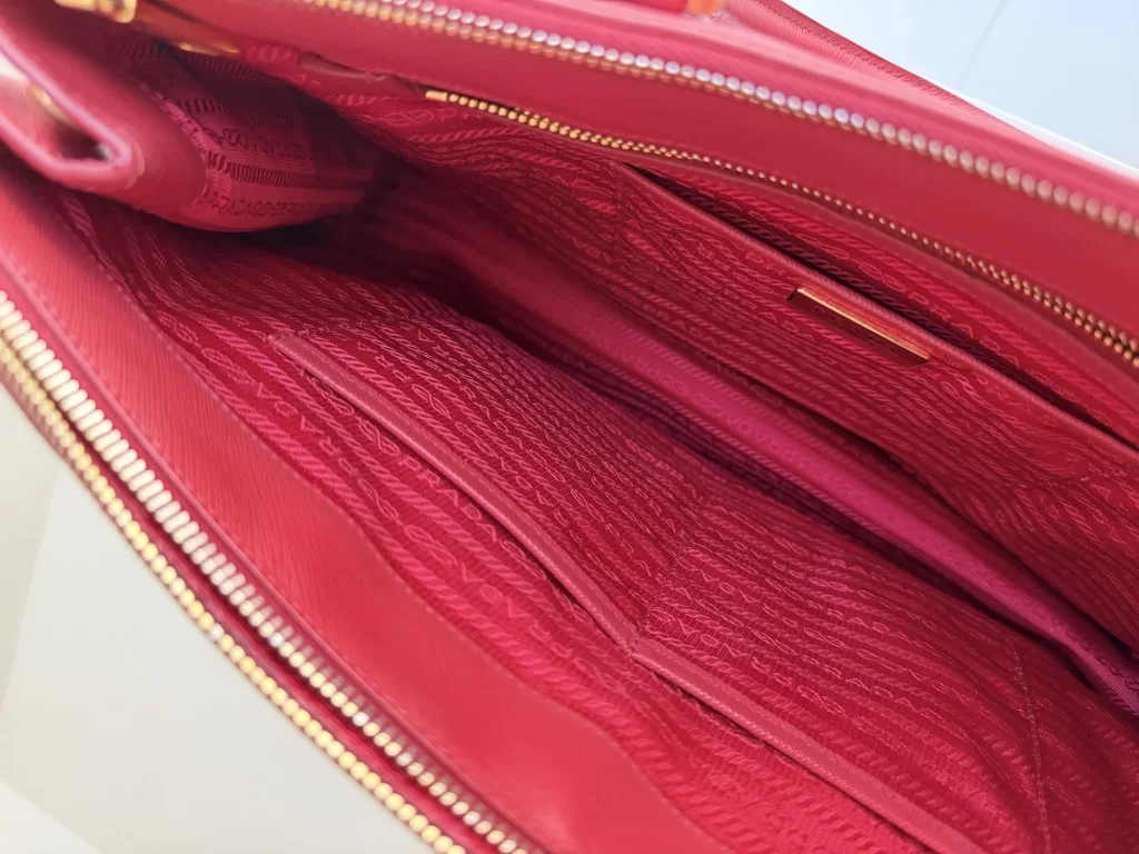 Prada Red Saffiano Leather Tote