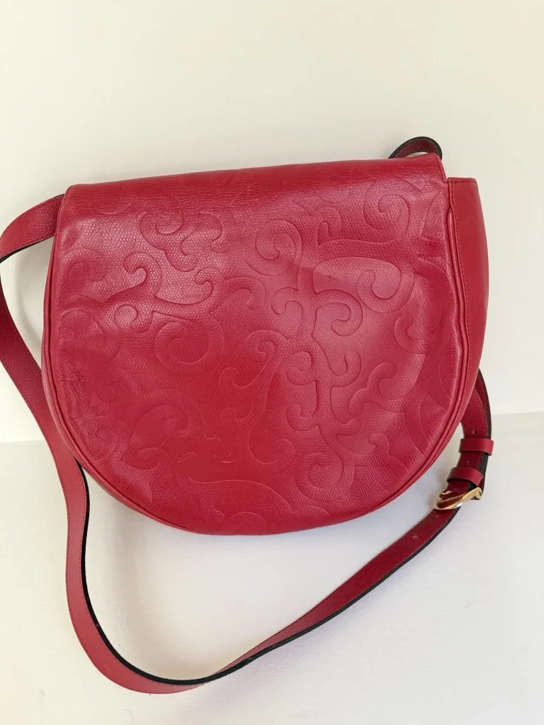 Saint Laurent Red Leather Shoulder Bag