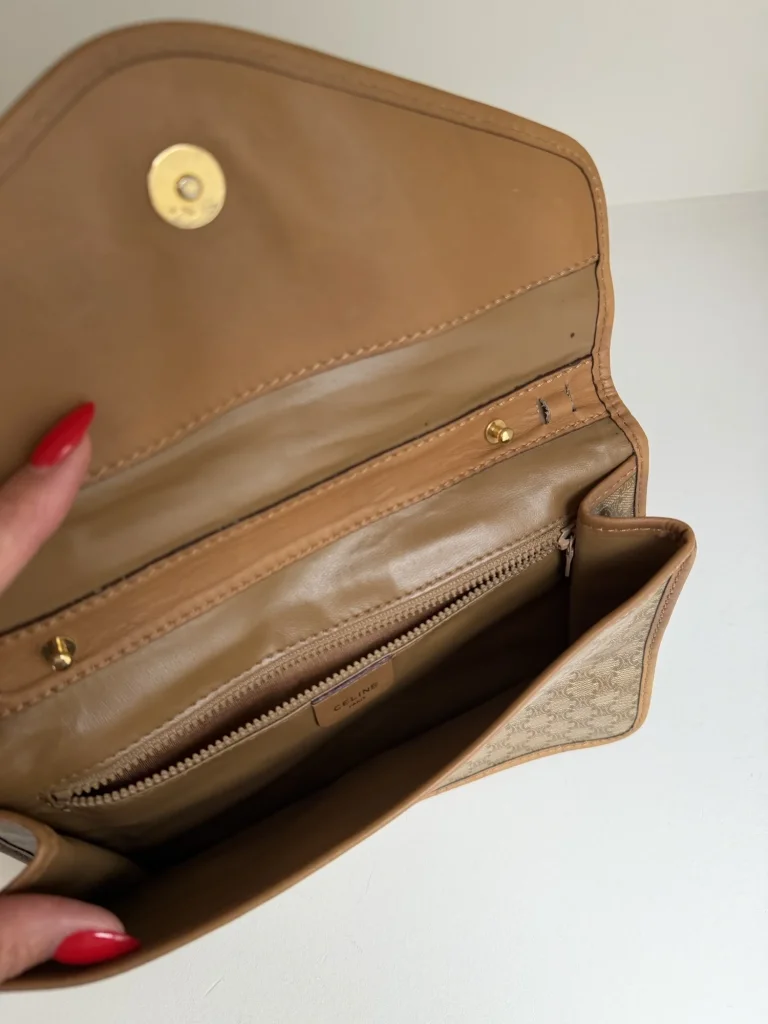Céline Macadam Clutch Brown