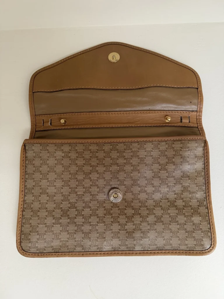 Céline Macadam Clutch Brown
