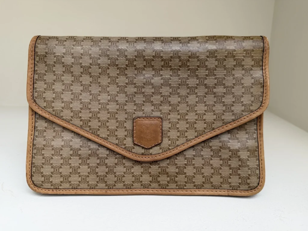 Céline Macadam Clutch Brown