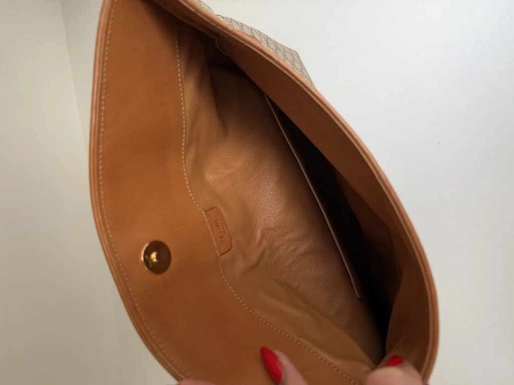 Céline Macadam Clutch Beige