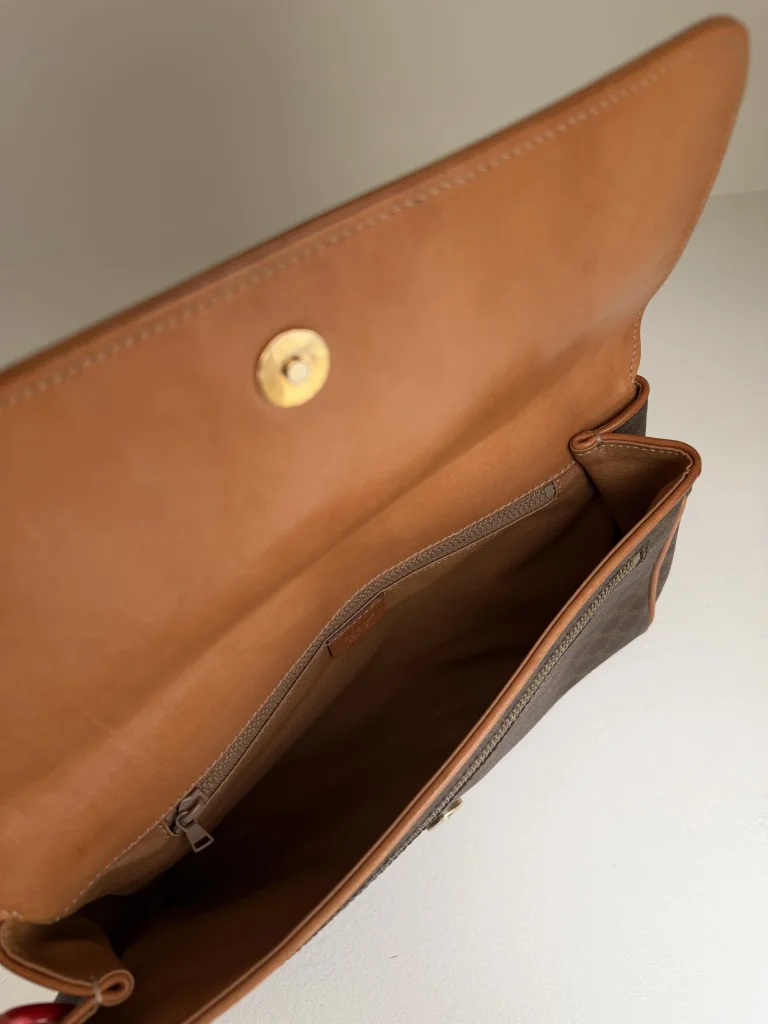 Céline Macadam Clutch Brown