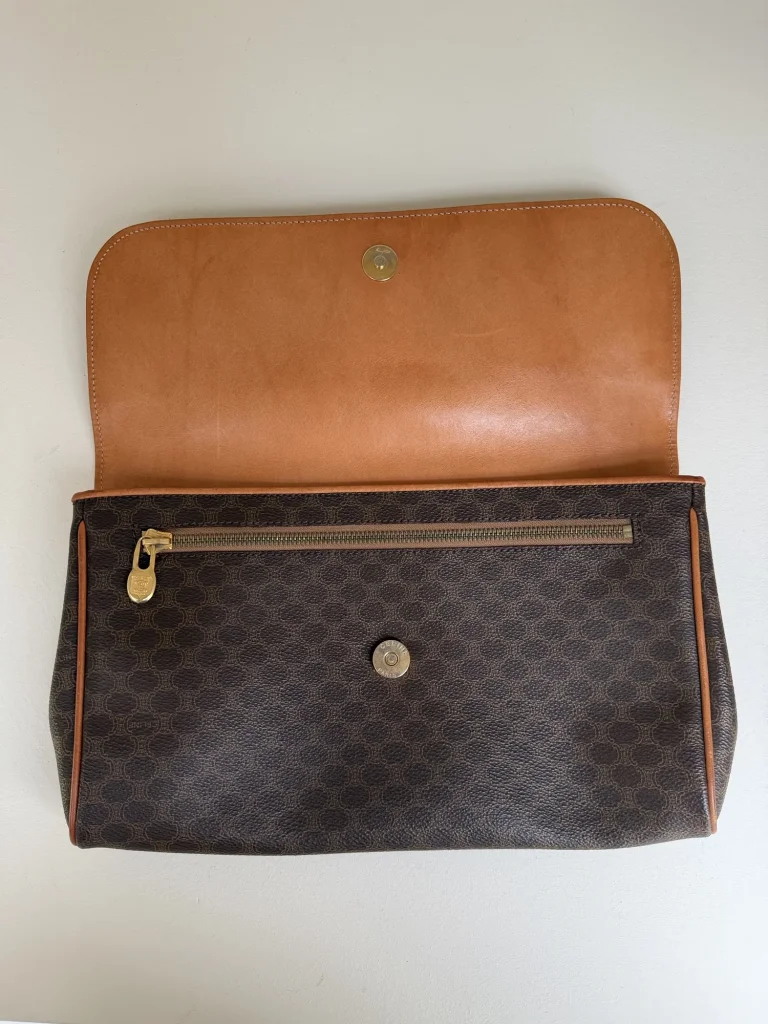 Céline Macadam Clutch Brown
