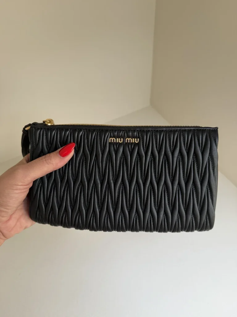 Miu Miu Leather Clutch Black