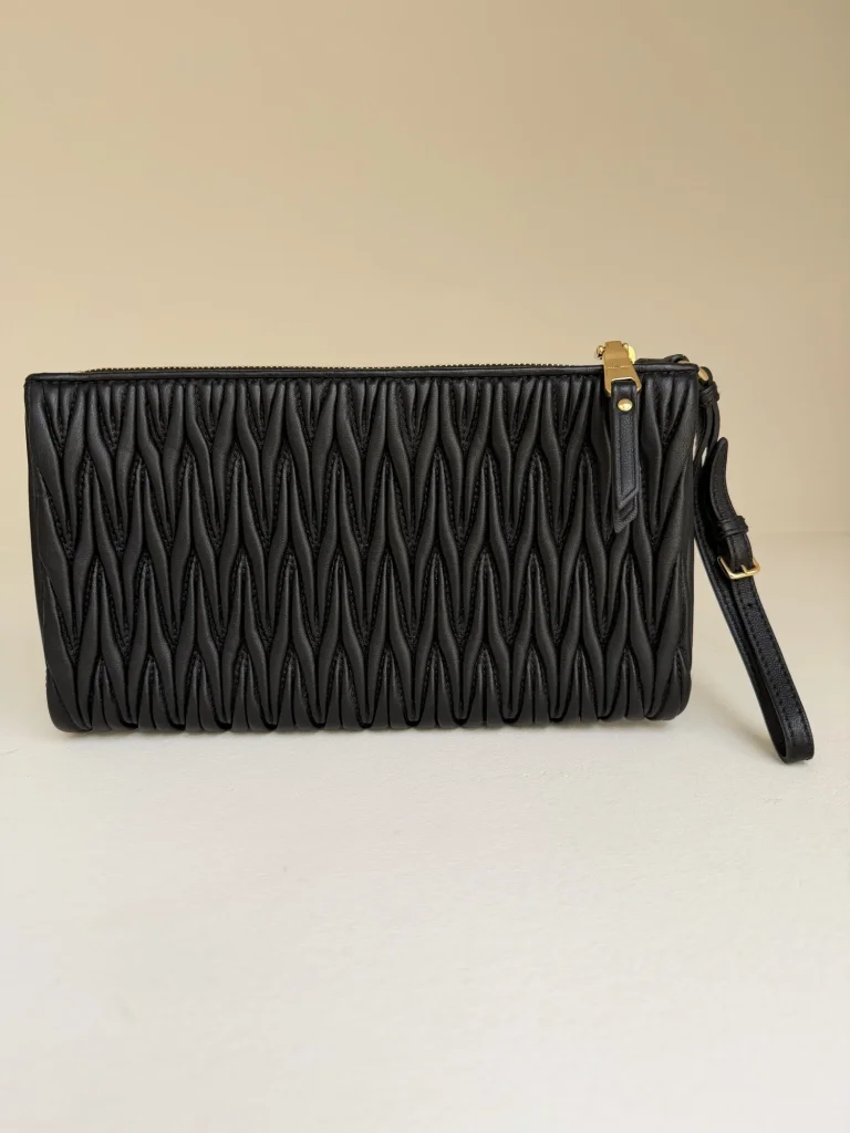 Miu Miu Leather Clutch Black