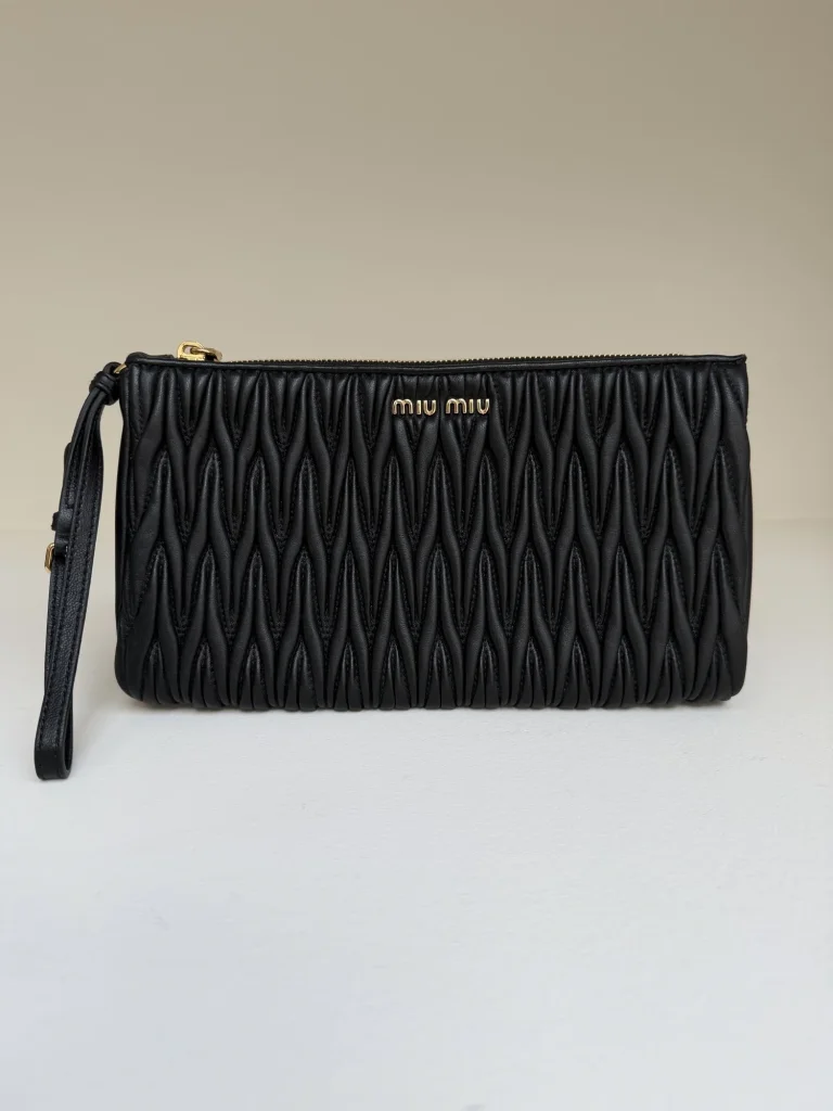 Miu Miu Leather Clutch Black