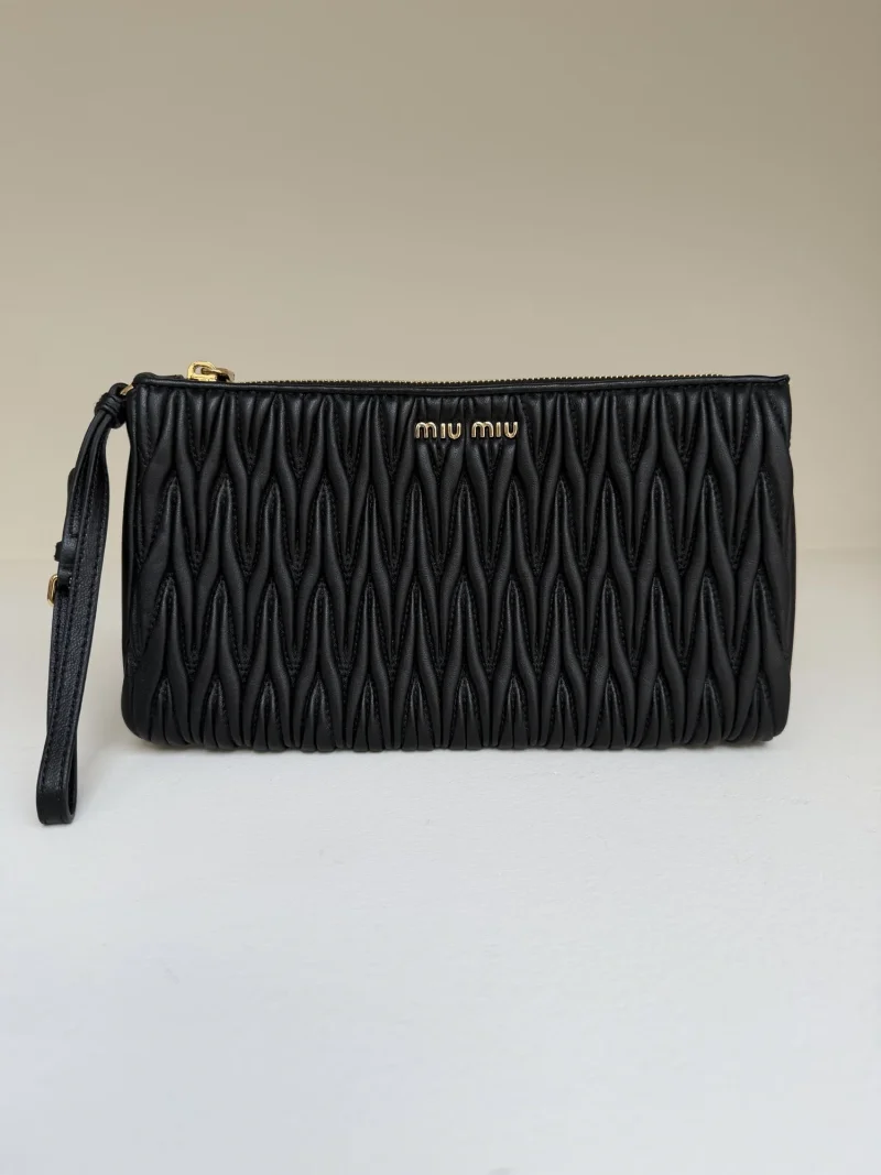 Miu Miu Leather Clutch Black